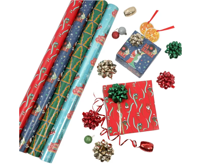 Mistletoe - Black Christmas Gift Wrap