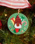 Black Paper Party Holly Jolly Gnome Ornament